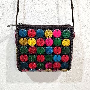 Coconut Shell Small Crossbody Bag